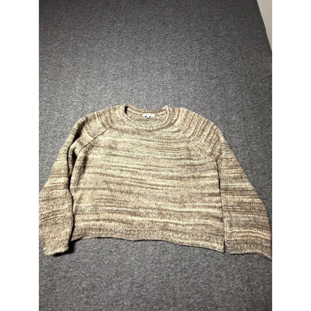 Madewell Kersdale Sweater Women's Large Brown Space-Dye Cozy Textured Pullover